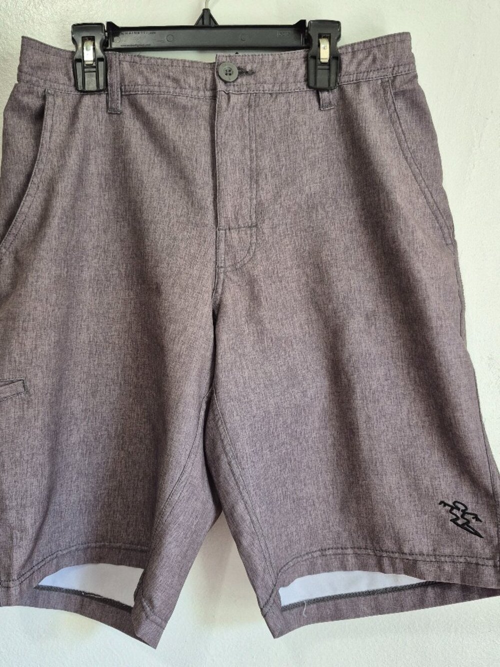 Da Hui Hybrid Collection Men's Board Shorts Grey Solid Size 32